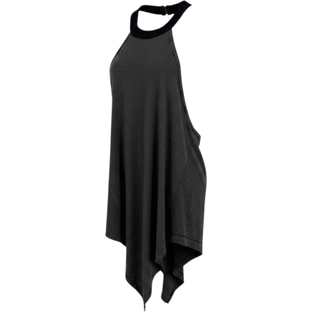 We The Free Free People Gray Halter Handkerchief Hem Tank Top Sm Boho Heathered